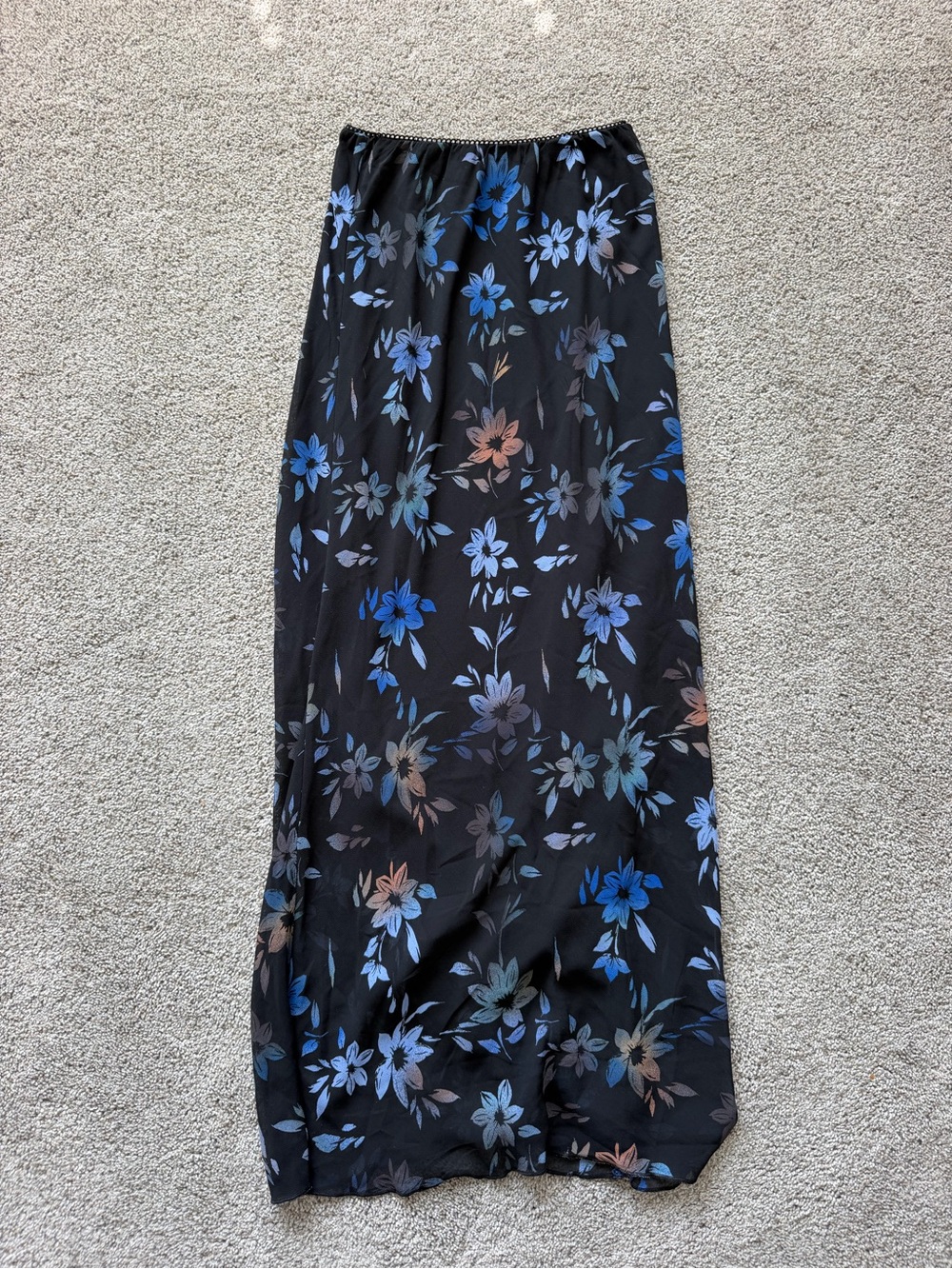 Women’s Wild Fable Black Floral Maxi Skirt- Size XS